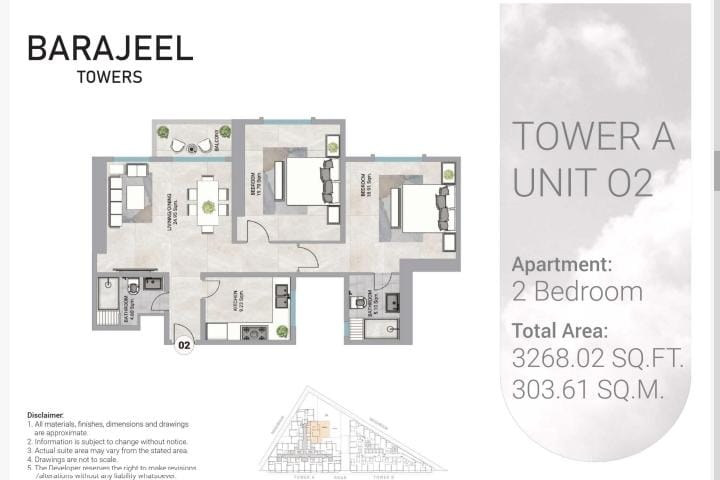 2 BHK IN Barajeel Towers Brochure A new project has been launched from Giga in the hub of the beautiful city of Ajman