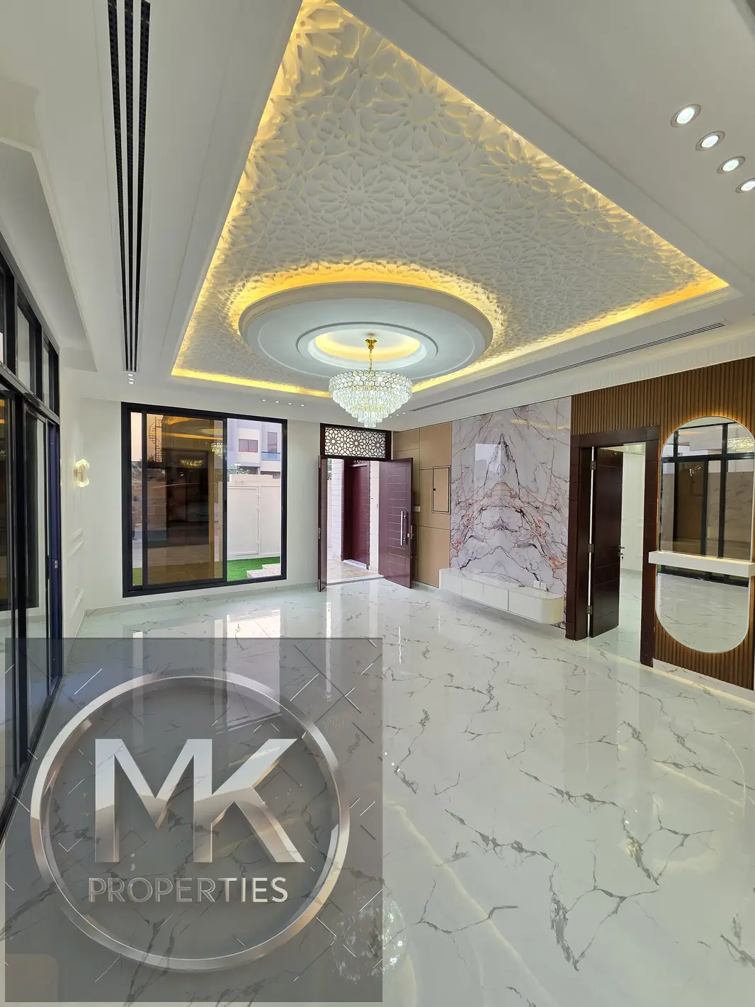 Prime location, The Modern Rock Wooden style villas for sale with swimming pool in Al Zahya Ajman.