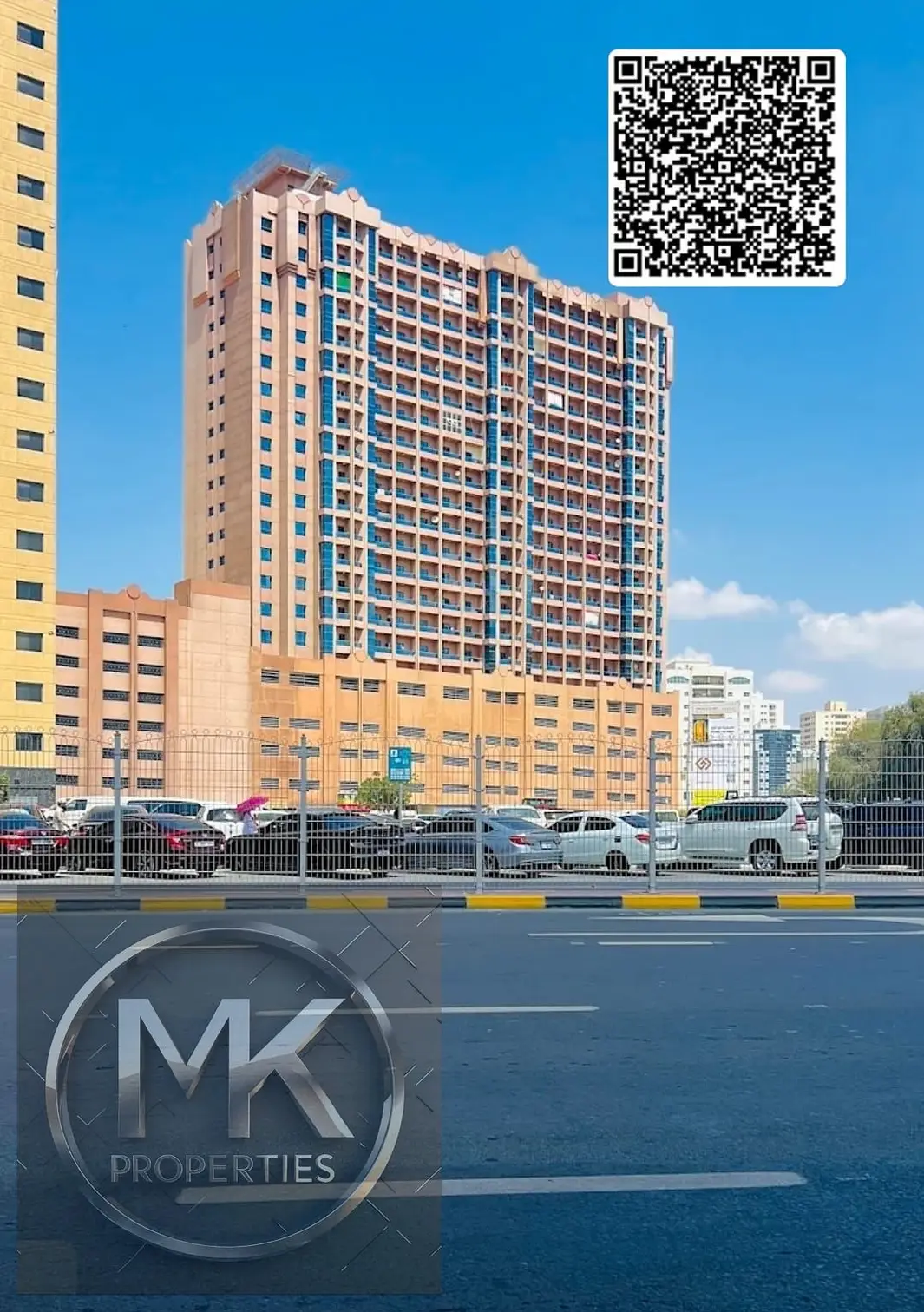Furnished Studio Apartment for Rent in Al Nuaimiya Tower C, Ajman | Monthly AED 2,800 | Yearly AED 24,000 | 594 Sq. Ft.